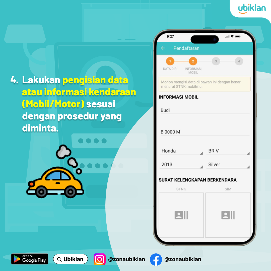 Isi Data Kendaraan